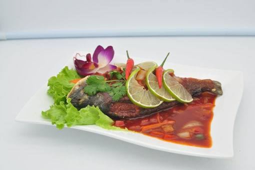 Image de P22 - Poisson  Frite Nappée de Sauce Pimentée