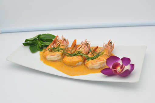 Image de P26 - Gambas grillées à la sauce curry rouge (19€90)